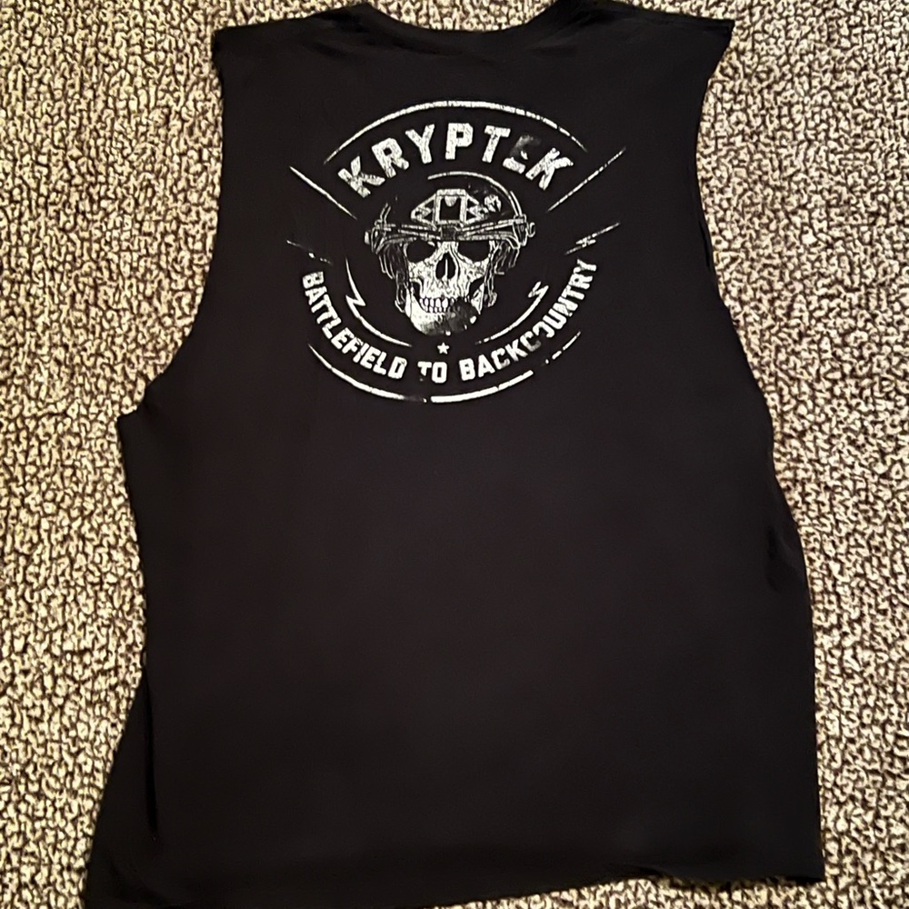 Kryptek black sleeveless shirt size large